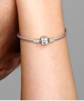 Pandora Moments Barrel Clasp Snake Joia Pulseira Mulher 594593C00