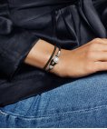 Pandora Moments Double Leather Joia Pulseira Mulher 597194CBK Pandora Moments Double Leather Joia Pulseira Mulher 597194CBK