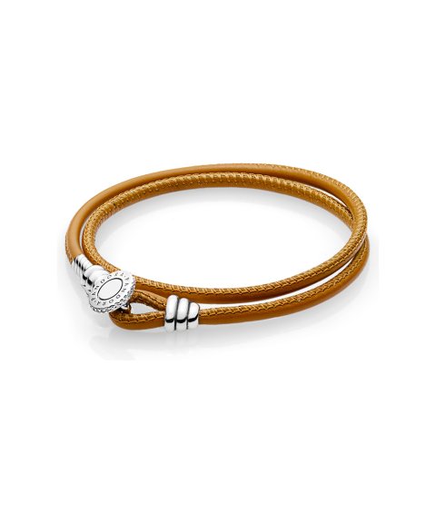 Pandora Moments Double Leather Joia Pulseira Mulher 597194CGT