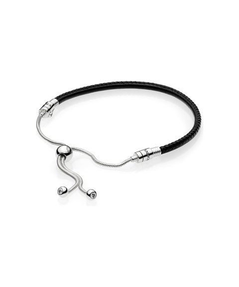 Pandora Moments Sliding Black Joia Pulseira Mulher 597225CBK-2 Pandora Moments Sliding Black Joia Pulseira Mulher 597225CBK-2
