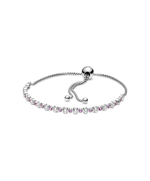 Pandora Sliding Pink Clear Joia Pulseira Mulher 598517C02 Pandora Sliding Pink Clear Joia Pulseira Mulher 598517C02