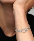 Pandora Chunky Infinity Knot Joia Pulseira Mulher 598911C00