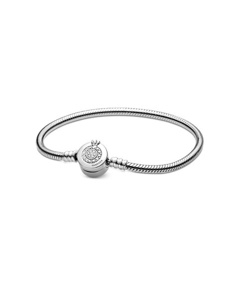 Pandora Moments Sparkling Crown O Snake Joia Pulseira Mulher 599046C01