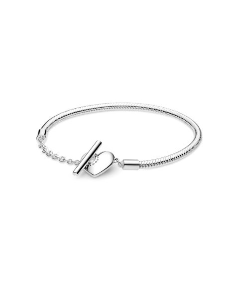 Pandora Moments Heart T-Bar Snake Joia Pulseira Mulher 599285C00