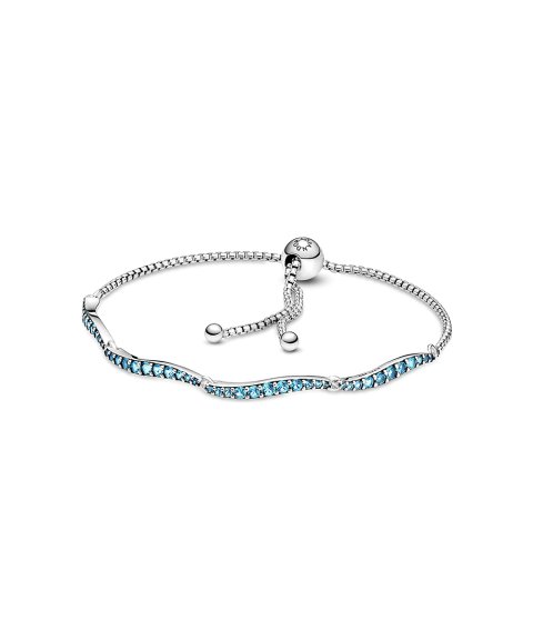 Pandora Blue Wavy Slider Joia Pulseira 599436C01 Pandora Blue Wavy Slider Joia Pulseira 599436C01