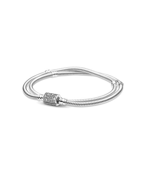 Pandora Moments Double Wrap Snake Chain Joia Pulseira Mulher 599544C01