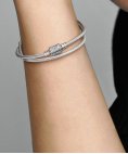 Pandora Moments Double Wrap Snake Chain Joia Pulseira Mulher 599544C01
