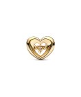 Pandora Shine Radiant Heart and Floating Stone Joia Conta Mulher 762493C01