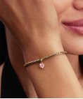 Pandora ME Pink Chakra Heart Mini Joia Conta Pendente Pulseira Mulher 763042C01