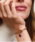 Pandora ME Blue Engravable Mini Medallion Joia Conta Pendente Pulseira Mulher 763388C01