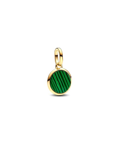 Pandora ME Green Engravable Mini Medallion Joia Conta Pendente Pulseira Mulher 763389C01