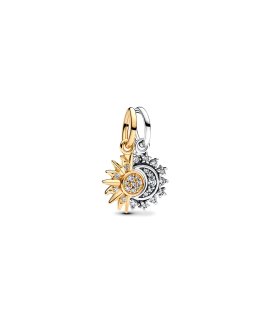 Pandora Splittable Sun and Moon Joia Conta Pendente Pulseira Mulher 763585C01
