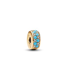 Pandora Aqua Blue Clip Joia Conta Clip Mulher 763902C01