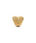 Pandora Mini Textured Heart Joia Conta Mulher 764000C00 Pandora Mini Textured Heart Joia Conta Mulher 764000C00