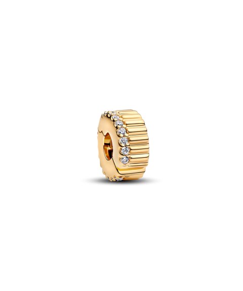 Pandora Ribbed Joia Conta Clip Mulher 764078C01