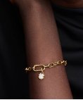 Pandora ME White Lucky Clover Mini Joia Conta Pendente Pulseira Mulher 764564C01