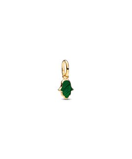 Pandora ME Green Hamsa Hand Mini Joia Conta Pendente Pulseira Mulher 764612C01