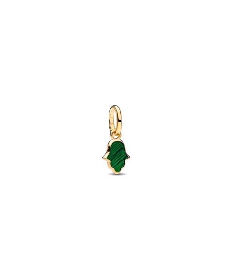 Pandora ME Green Hamsa Hand Mini Joia Conta Pendente Pulseira Mulher 764612C01