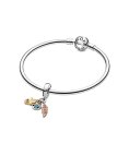 Pandora Hamsa, All-seeing Eye & Feather Spirituality Joia Conta Pendente Pulseira Mulher 768785C01