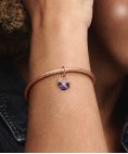Pandora Rose Deep Purple Pansy Flower Joia Conta Pendente Pulseira Mulher 780776C01