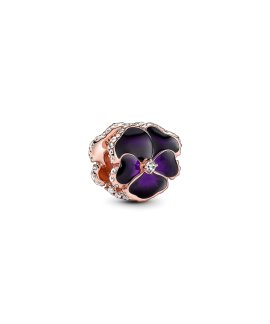 Pandora Rose Deep Purple Pansy Flower Joia Conta Mulher 780777C01