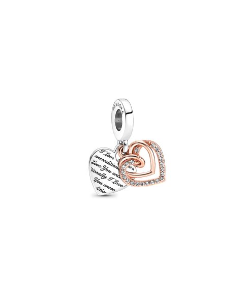 Pandora Entwined Hearts Joia Conta Pendente Pulseira Mulher 781062C01