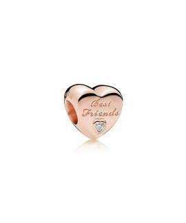 Pandora Rose Friendship Heart Joia Conta Mulher 781727CZ