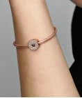 Pandora Rose Pavé and Heart Anniversary Joia Conta Mulher 781977C01
