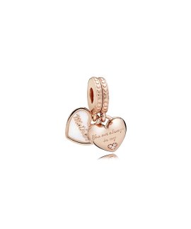 Pandora Rose Mother and Daughter Hearts Joia Conta Pendente Pulseira Mulher 782072EN23