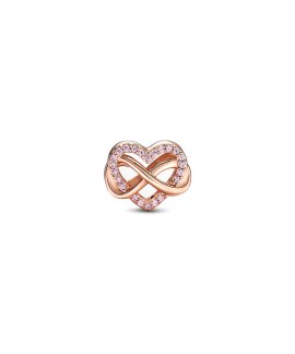 Pandora Rose Family Infinity Pink Heart Joia Conta Mulher 782246C01