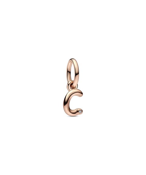 Pandora Rose Letter C Script Alphabet Joia Conta Pendente Pulseira Mulher 782472C01