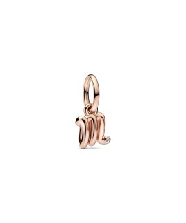 Pandora Rose Letter M Script Alphabet Joia Conta Pendente Pulseira Mulher 782474C01