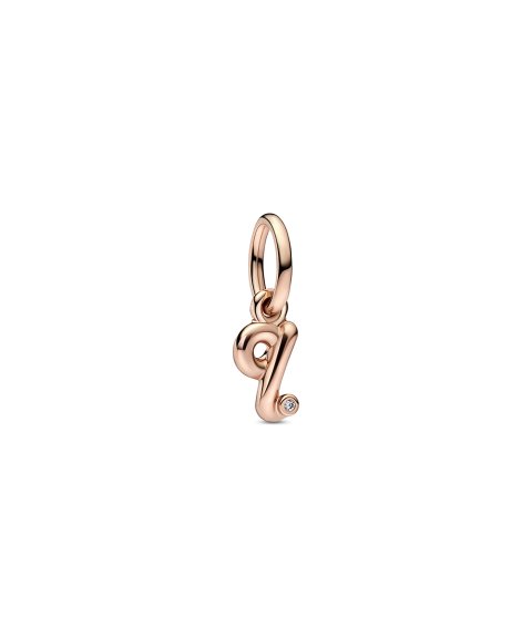 Pandora Rose Letter Q Script Alphabet Joia Conta Pendente Pulseira Mulher 782476C01