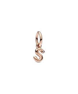 Pandora Rose Letter S Script Alphabet Joia Conta Pendente Pulseira Mulher 782478C01