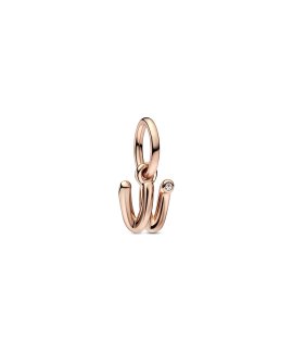 Pandora Rose Letter W Script Alphabet Joia Conta Pendente Pulseira Mulher 782481C01