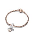 Pandora Key, Padlock and Heart Joia Conta Pendente Pulseira Mulher 782506C01