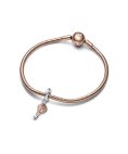 Pandora Key & Sliding Heart Joia Conta Pendente Pulseira Mulher 782510C00