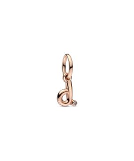 Pandora Rose Letter D Script Alphabet Joia Conta Pendente Pulseira Mulher 782534C01