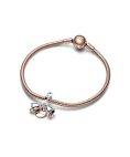 Pandora Two-tone Wedding Bells Joia Conta Pendente Pulseira Mulher 782592C01