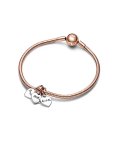 Pandora Two-tone Splittable Family Generation of Hearts Joia Conta Pendente Pulseira Mulher 782648C00