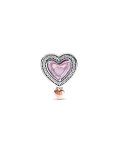 Pandora Two-tone Openwork Mum and Heart Joia Conta Mulher 782653C01