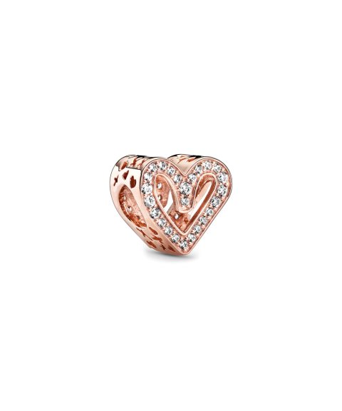 Pandora Rose Sparkling Freehand Heart Joia Conta Mulher 788692C01