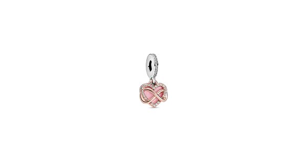 Pandora Sparkling Infinity Heart Joia Conta Pendente Pulseira