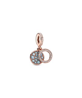 Pandora Rose Sparkling Light Blue Disc Joia Conta Pendente Pulseira Mulher 789186C03