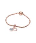 Pandora Rose Sparkling Light Blue Disc Joia Conta Pendente Pulseira Mulher 789186C03