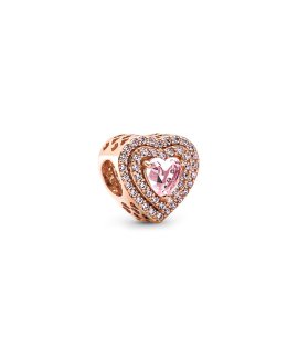 Pandora Rose Sparkling Levelled Heart Joia Conta Mulher 789218C01