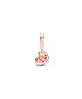 Pandora Rose Red Pavé Tilted Heart Joia Conta Pendente Pulseira Mulher 789404C02