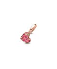 Pandora Rose Red Pavé Tilted Heart Joia Conta Pendente Pulseira Mulher 789404C02
