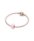 Pandora Rose Matte Pink Murano Glass Joia Conta Mulher 789421C00