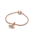 Pandora Rose Airplane, Globe and Suitcase Joia Conta Pendente Pulseira Mulher 789435C01